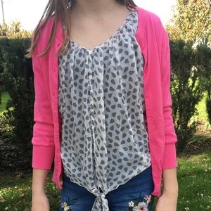 J.crew pink cardigan sweater